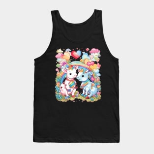 Rainbow Lover Cow Tank Top